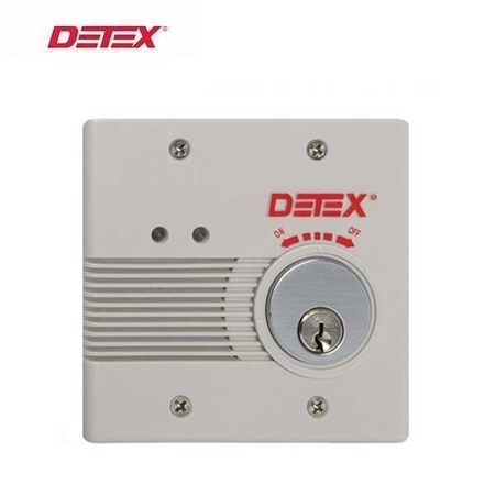 DETEX FLUSH MOUNT AC/DC POWERED ALARM, GRAY FINISH (STANDARD), EA-561 WARNING SIGN AND BACK BOX INCLUDED; DTX-EAX-2500F